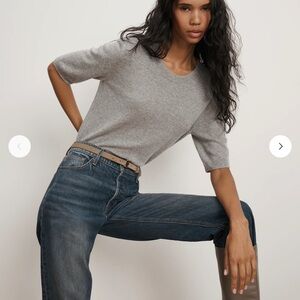 Veronica Beard Shana Cashmere Sweater size medium in heather grey